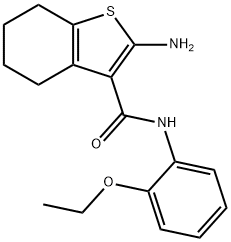 2-AMINO-N-(2-ETHOXYPHENYL)-4,5,6,7-TETRAHYDRO-1-BENZOTHIOPHENE-3-CARBOXAMIDE Struktur