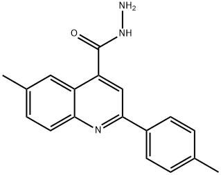 6-甲基-2-(4-甲基苯基)-4-喹啉卡巴肼 结构式