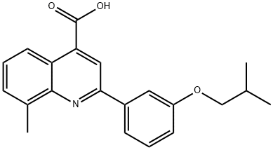 2-(3-异丁氧基苯基)-8-甲基喹啉-4-羧酸, 932796-07-1, 结构式