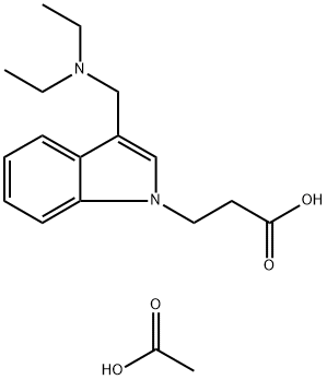 3-(3-DIETHYLAMINOMETHYL-INDOL-1-YL)-PROPIONIC ACID ACETATE 结构式
