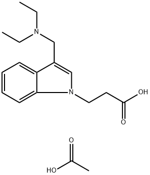 3-(3-DIETHYLAMINOMETHYL-INDOL-1-YL)-PROPIONIC ACID ACETATE Struktur