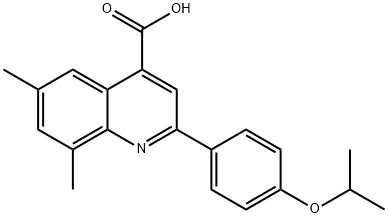 2-(4-异丙氧芬基)-6,8-二甲基-喹啉-4-羧酸 结构式