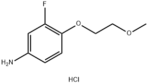 3-FLUORO-4-(2-METHOXYETHOXY)ANILINE HYDROCHLORIDE 结构式