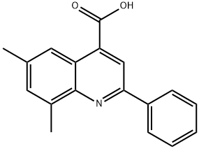 6,8-DIMETHYL-2-PHENYLQUINOLINE-4-CARBOXYLIC ACID 化学構造式