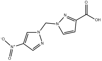 1-[(4-NITRO-1H-PYRAZOL-1-YL)METHYL]-1H-PYRAZOLE-3-CARBOXYLIC ACID,1177312-52-5,结构式