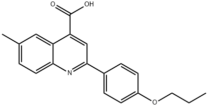 6-甲基-2-(4-丙氧芬基)-喹啉-4-羧酸,438217-48-2,结构式