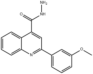 2-(3-甲氧苯基)-4-喹啉卡巴肼, 524927-22-8, 结构式