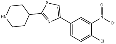 4-[4-(4-chloro-3-nitrophenyl)-1,3-thiazol-2-yl]piperidine Structure