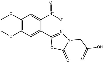 [5-(4,5-dimethoxy-2-nitrophenyl)-2-oxo-1,3,4-oxadiazol-3(2h)-yl]acetic acid 结构式