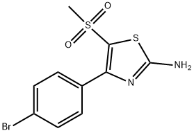 4-(4-bromophenyl)-5-(methylsulfonyl)-1,3-thiazol-2-amine Structure