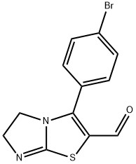3-(4-ブロモフェニル)-5,6-ジヒドロイミダゾ-[2,1-B][1,3]チアゾール-2-カルブアルデヒド 化学構造式