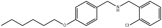 (2-Chlorophenyl)-N-[4-(hexyloxy)benzyl]methanamine 结构式