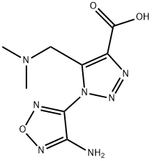 1-(4-Amino-1,2,5-oxadiazol-3-yl)-5-[(dimethyl-amino)methyl]-1H-1,2,3-triazole-4-c 化学構造式