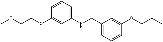 3-(2-Methoxyethoxy)-N-(3-propoxybenzyl)aniline Structure