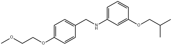 3-Isobutoxy-N-[4-(2-methoxyethoxy)benzyl]aniline Structure