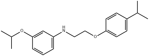 3-ISOPROPOXY-N-[2-(4-ISOPROPYLPHENOXY)ETHYL]-ANILINE, 1040684-02-3, 结构式