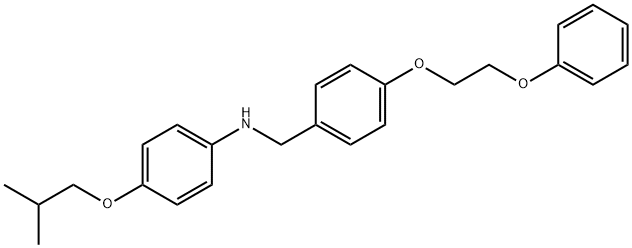 4-Isobutoxy-N-[4-(2-phenoxyethoxy)benzyl]aniline Structure