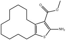 Methyl 2-amino-4,5,6,7,8,9,10,11,12,13-decahydrocyclododeca[b]thiophene-3-carboxy Structure