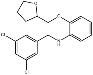 N-(3,5-Dichlorobenzyl)-2-(tetrahydro-2-furanylmethoxy)aniline Structure