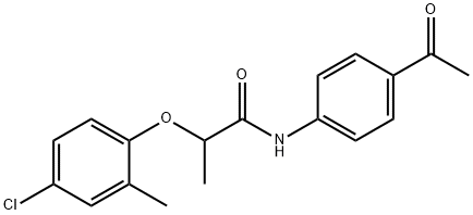 N-(4-Acetylphenyl)-2-(4-chloro-2-methylphenoxy)-propanamide Struktur