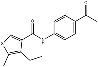 N-(4-Acetylphenyl)-4-ethyl-5-methylthiophene-3-carboxamide Structure