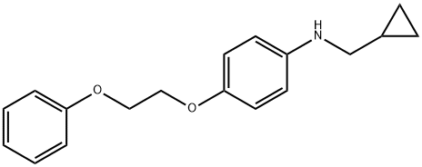 N-(Cyclopropylmethyl)-4-(2-phenoxyethoxy)aniline 化学構造式