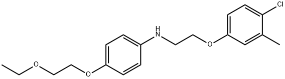 N-[2-(4-Chloro-3-methylphenoxy)ethyl]-4-(2-ethoxyethoxy)aniline 化学構造式