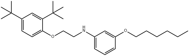 N-{2-[2,4-Di(tert-butyl)phenoxy]ethyl}-3-(hexyloxy)aniline,1040682-83-4,结构式