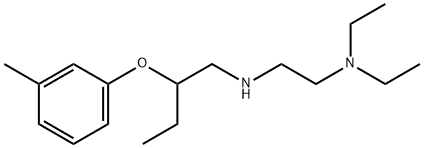 N1,N1-diethyl-N2-[2-(3-methylphenoxy)butyl]-1,2-ethanediamine Structure