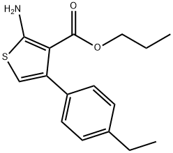 2-氨基-4-(4-乙基苯基)噻吩-3-甲酸丙酯, 351158-16-2, 结构式