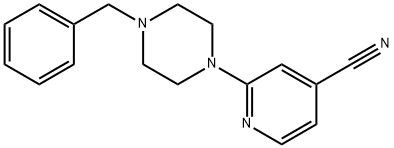 2-(4-benzylpiperazin-1-yl)isonicotinonitrile Struktur