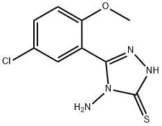 4-氨基-5-(5-氯-2-甲氧苯基)-4H-1,2,4-三唑-3-硫醇,1003849-76-0,结构式