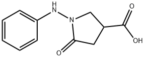 1-Anilino-5-oxopyrrolidine-3-carboxylic  acid,39629-94-2,结构式