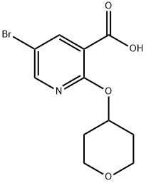 5-Bromo-2-(tetrahydro-2H-pyran-4-yloxy)nicotinic  acid