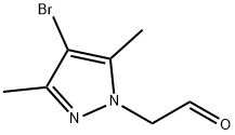 (4-bromo-3,5-dimethyl-1H-pyrazol-1-yl)acetaldehyde Structure