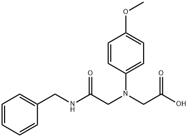 [[2-(benzylamino)-2-oxoethyl](4-methoxyphenyl)amino]acetic acid Struktur