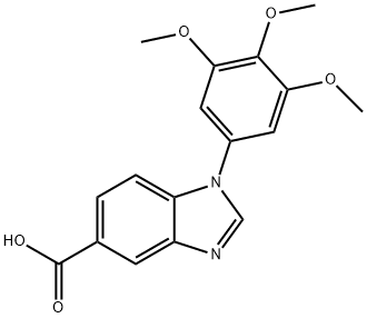 1-(3,4,5-三甲氧苯基)-1H-苯并咪唑-5-羧酸, 452088-85-6, 结构式