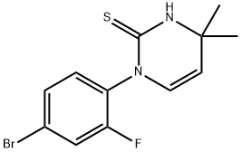 1-(4-bromo-2-fluorophenyl)-4,4-dimethyl-1,4-dihydropyrimidine-2-thiol Structure