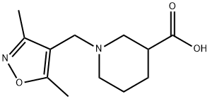 1-[(3,5-dimethylisoxazol-4-yl)methyl]piperidine-3-carboxylic acid Structure