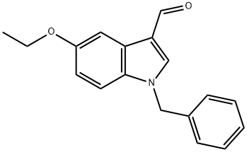 1-苄基-5-乙氧基-1H-吲哚-3-甲醛, 142769-38-8, 结构式