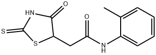 2-(2-mercapto-4-oxo-4,5-dihydro-1,3-thiazol-5-yl)-N-(2-methylphenyl)acetamide 结构式