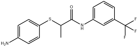 2-[(4-aminophenyl)thio]-N-[3-(trifluoromethyl)phenyl]propanamide Structure