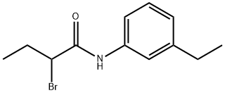 2-溴-N-(3-乙基苯基)丁酰胺,1119450-43-9,结构式