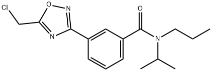 3-[5-(chloromethyl)-1,2,4-oxadiazol-3-yl]-N-isopropyl-N-propylbenzamide Structure