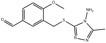 3-{[(4-amino-5-methyl-4H-1,2,4-triazol-3-yl)thio]methyl}-4-methoxybenzaldehyde price.