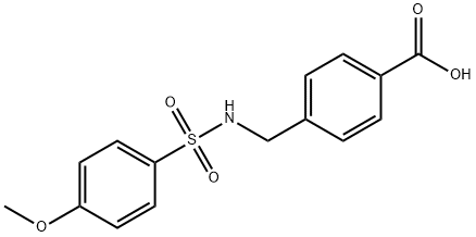 4-({[(4-methoxyphenyl)sulfonyl]amino}methyl)benzoic acid Structure