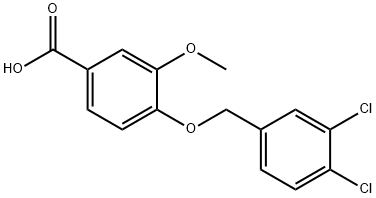 4-[(3,4-ジクロロベンジル)オキシ]-3-メトキシ安息香酸 化学構造式