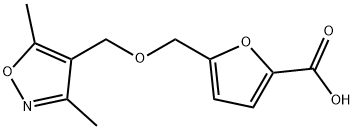 5-{[(3,5-dimethylisoxazol-4-yl)methoxy]methyl}-2-furoic acid Struktur
