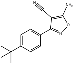 5-amino-3-(4-tert-butylphenyl)isoxazole-4-carbonitrile Struktur