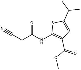 methyl 2-[(cyanoacetyl)amino]-5-isopropylthiophene-3-carboxylate Structure